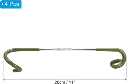 PATIKIL Camping Lantern Hook Hanger, 4 Pack Camping Equipment Tent Lamp Hook Pole Hanger for Outdoor Hiking, Olive Green