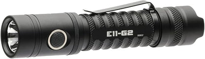 PowerTac E11-G2 Compact LED Flashlight – Extremely Bright 1300 Lumens Perfect for Everyday Carry or Professional Use, Rechargeable Type-C Charging Port, Waterproof, Hands-Free Operation