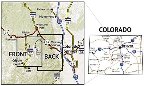 Outdoor Trail Maps Pikes Peak and Colorado Springs - Topographic Hiking Map (2020)