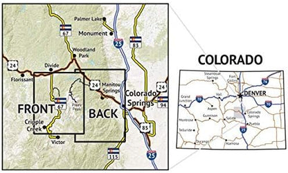 Outdoor Trail Maps Pikes Peak and Colorado Springs - Topographic Hiking Map (2020)