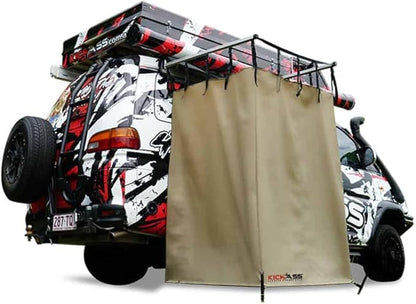 KickAss Instant Ensuite Camping Shower Tent Awning for Cars - Use on Jeep, Toyota, Great 4x4 Accessory Perfect for Camping, Off Roading, Boating, Fishing, Travel, RV's, Festivals, Road Trips