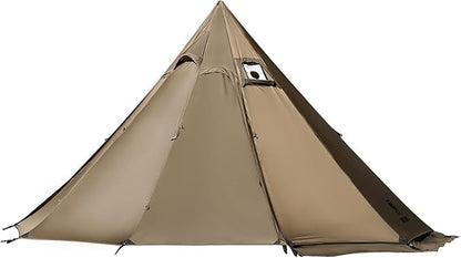 OneTigris Northgaze 2~4 Person Lightweight Hot Tent with Stove Jack,5.3lb, 4 Season Waterproof Lightweight Wind-Resistant for Camping Backpacking Hiking Hunting Fishing