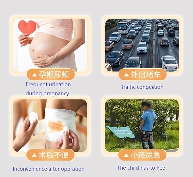 Emergency Mini Portable Toilet, 700cc Capacity, Unisex, for Travel, Camping, Traffic Jams (800)