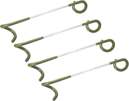 4 Pack Camping Lantern Hook Hanger - S-shaped Hook Stainless Steel Non-Slip Lamp Hanger, Apply to Outdoor/Camping/Hiking (Olive Green)