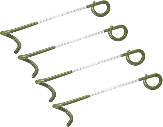 4 Pack Camping Lantern Hook Hanger - S-shaped Hook Stainless Steel Non-Slip Lamp Hanger, Apply to Outdoor/Camping/Hiking (Olive Green)
