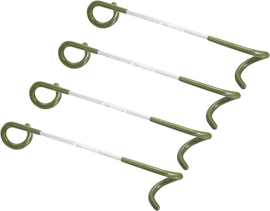 PATIKIL Camping Lantern Hook Hanger, 4 Pack Camping Equipment Tent Lamp Hook Pole Hanger for Outdoor Hiking, Olive Green