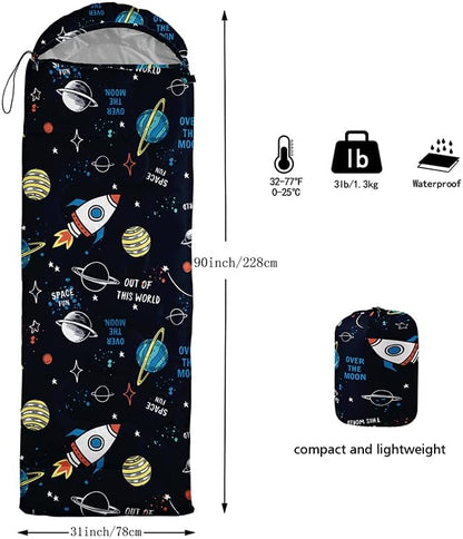 QOOMO Camping Sleeping Bags,3 Season Warm & Cool Weather,Lightweight,Waterproof Sleeping Bags for Adults & Kids,Traveling,and Outdoors,Camping Gear Equipment