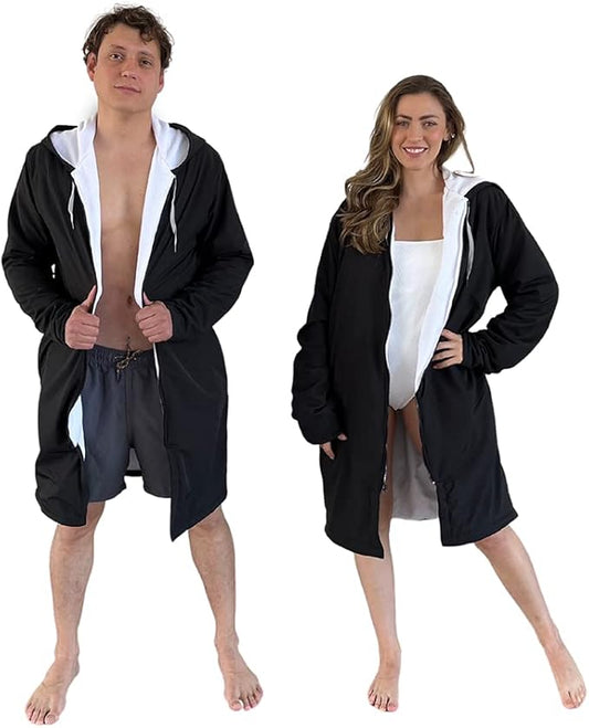 MACAR sport TOWEL swimming parka, waterproof fabric on the outside, dry jacket for kids and adults