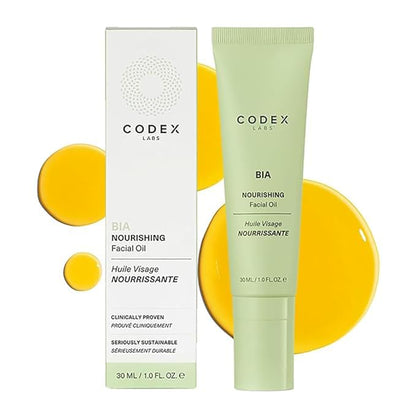 Codex Labs Bia Nourishing Face Oil - Hydration, Moisturizing & Smoothing - For Dry Skin, Sensitive Skin, All Skin Types - With Omega-3, Rosehip Oil, Vitamin E - Cruelty-Free, Vegan Skincare (1oz)