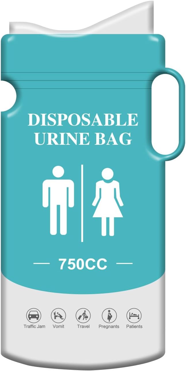 Disposable Urine Bags Pee Bags Unisex Urine Bag Vomit Bag for Outdoor Travel Urinal Toilet Traffic Jam Emergency Portable Car for Men Women Kids Children Patient 4PCS