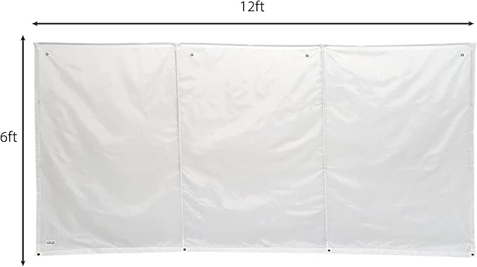 WallUp Instant Outdoor Privacy Tent - Versatile Privacy Screen & Divider, Weather-Resistant, UV-Treated Cloth, 6' x 12', White