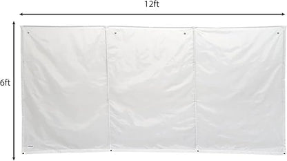 WallUp Instant Outdoor Privacy Tent - Versatile Privacy Screen & Divider, Weather-Resistant, UV-Treated Cloth, 6' x 12', White
