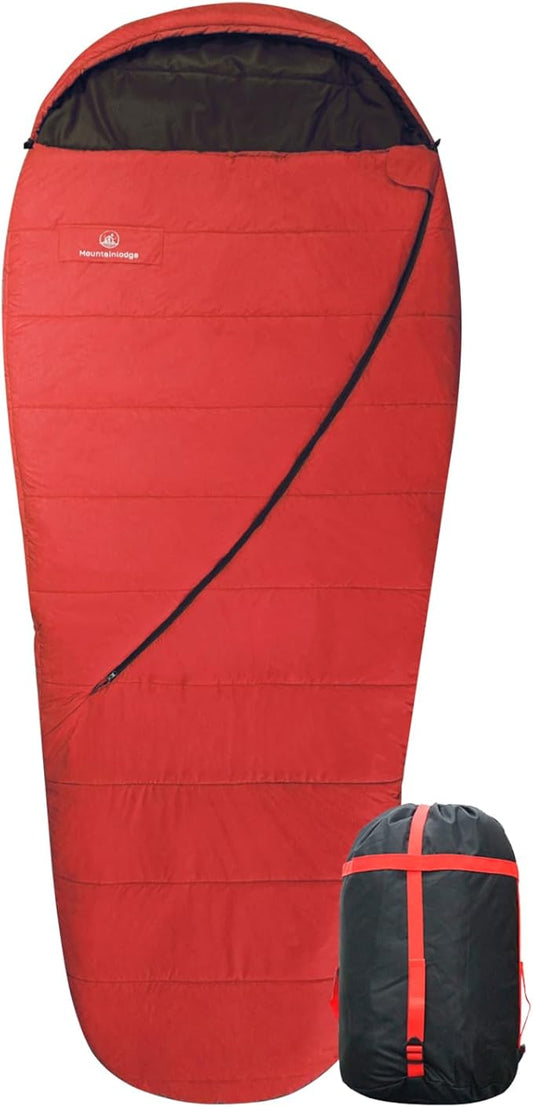 Mountainlodge Balance Sleeping Bag for Adult,Cold&Warm Weather with Compression Sack and Water Resistant for Family Camping,Travel and Car Camping