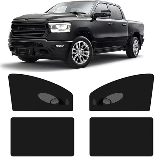 [2025] Car Window Screen Shades for Ram 1500 2500 3500 2019-2025 for Side Window 4 Pcs Truck Picup SUV Bug Mosquito Net Camping Breathable Mesh Netting UV Protection for Baby,Kids