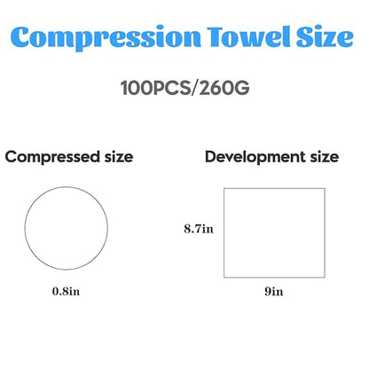 100 Pcs Mini Compressed Towels, Disposable Face Compressed Towel, Compressed Hand Wipe, Camping towel, Portable Compressed Coin Tissue for Travel/Home/Outdoor Activities (Individual packaging)