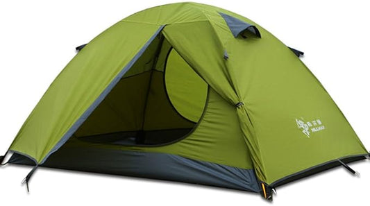 3-4 Season 2 3 Person Lightweight Backpacking Tent Windproof Camping Tent Awning Family Tent Two Doors Double Layer with Aluminum rods for Outdoor Camping Family Beach Hunting Hiking Travel