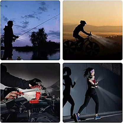 2 Pair LED Flashlight Gloves for Christmas Gifts for Men, Rechargeable Lighted Gloves Cool Gadget Hands Free Lights Repairing Cars Night Running Fishing Camping Hiking in Dark Place