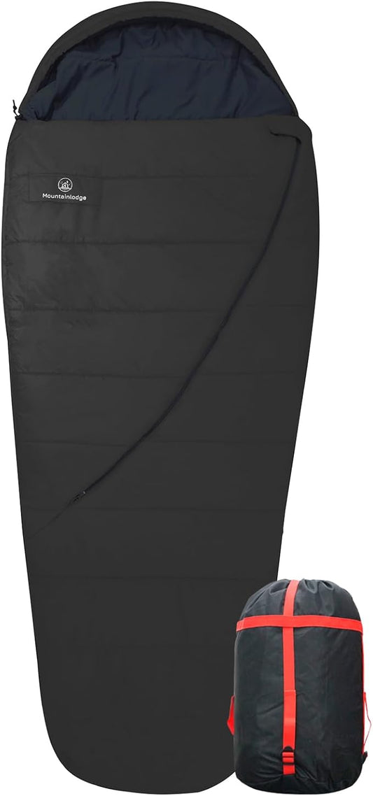 Mountainlodge Balance Sleeping Bag for Adult,Cold&Warm Weather with Compression Sack and Water Resistant for Family Camping,Travel and Car Camping