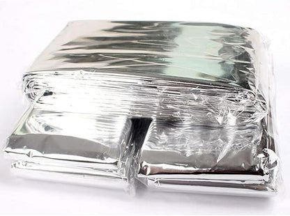 First Aid Emergency Blanket Suitable for Camping Hiking Windproof Keep Warm Tin Foil Rescue Blanket (1 pack)