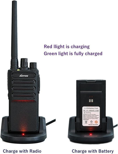 LUITON 2 Way Radios Voice Scrambler Long Range Walkie Talkies with Earpiece for Adults Outdoor CS Hiking Hunting Travelling (6 Packs)