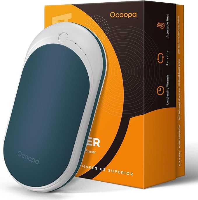 OCOOPA Hand Warmers Rechargeable, 1 Pack 5200mAh Electric Portable Pocket Heater, Heat Therapy Great for Raynauds, Hunting, Golf, Camping, Women Mens Gifts