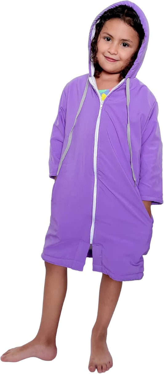 MACAR sport TOWEL swimming parka, waterproof fabric on the outside, dry jacket for kids and adults