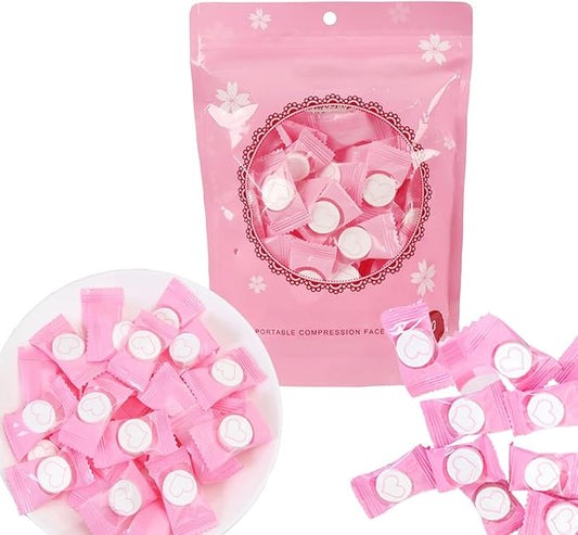 100 Pieces Compressed Towels,Portable Travel Coin Tissue Towel, Face Compressed Towel,Camping Towel,Expandable Compressed Towel for Travel,Camping,Hiking,Sport,Beauty Salon,Home Hand Wipes