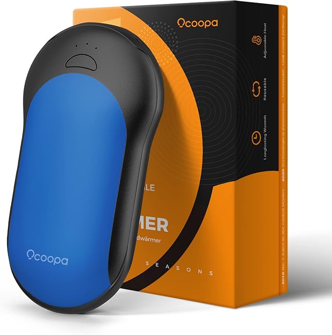 OCOOPA Rechargeable Hand Warmer 10000mAh,Portable Electric Hand Heater,Up to 15 Hours,USB Battery Operated Handwarmer for Camping,Hiking,Hunting,Golf,Warm Tech Gifts,Halo H01