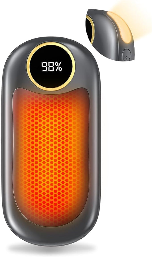 Hand Warmers Rechargeable, 14000mAh Electric Hand Warmer Max 18Hrs Warmth, Dual-Sided Hand Warmers Reusable Heat Up to 131℉, Portable Gloves Handwarmers for Raynauds, Hunting, Golf, Football, Camping