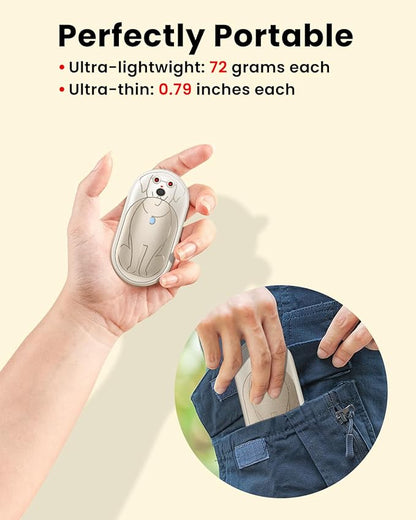 Electric Hand Warmers Rechargeable 2 Pack, 3000Mah*2 Portable Hand Warmer Battery Operated, Fun & Practical & Useful Gifts for Men Chrismas, Outdoor Camping Gifts, Hunting Accessories and Gear