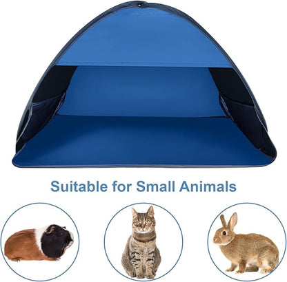 Beach Sun Shelters Pop Up Beach Tent, 1 PCS Portable Sun Shelter Tent for Anti-UV Windproof Camping Picnic Tent Small Dogs Cats and Other Small Pets, Blue