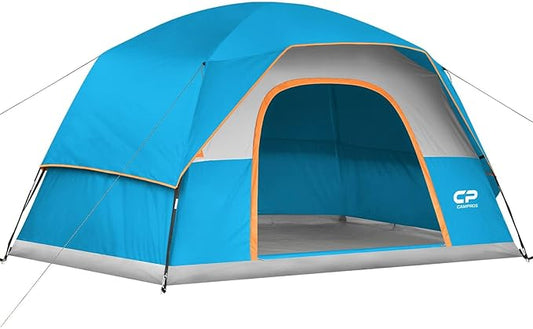 CAMPROS CP Tents for Camping 4 Person Tent Waterproof Windproof Double Layer Camping Tent, Easy Setup Dome Tent with Large Mesh Windows & Wider Door for Outdoor Camping & Hiking