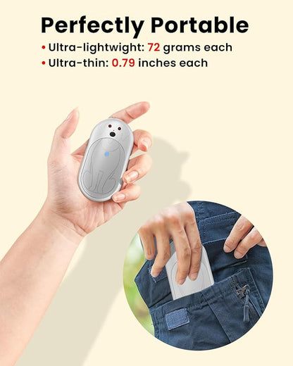 Electric Hand Warmers Rechargeable 2 Pack, 3000Mah*2 Portable Hand Warmer Battery Operated, Fun & Practical & Useful Gifts for Men Chrismas, Outdoor Camping Gifts, Hunting Accessories and Gear