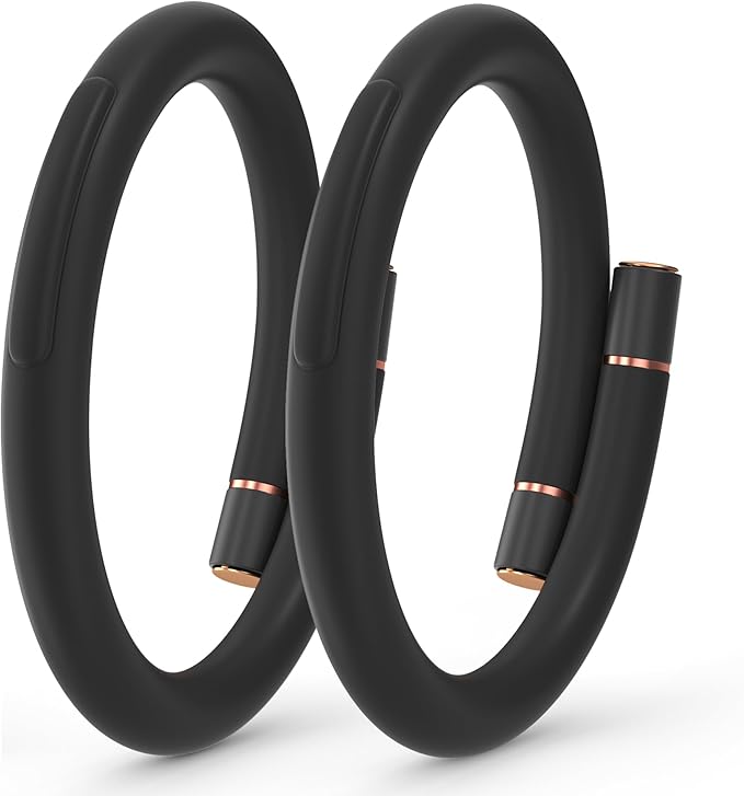 2 Pack Mosquito Repellent Bracelets, Insect & Pest Repellent Wristbands for Adults and Kids, DEET Free, Mosquito Repellent Bands Outdoor Patio (16 Replacement Cores - Black)