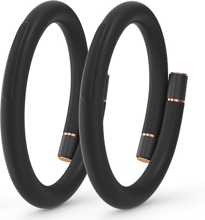 2 Pack Mosquito Repellent Bracelets, Insect & Pest Repellent Wristbands for Adults and Kids, DEET Free, Mosquito Repellent Bands Outdoor Patio (16 Replacement Cores - Black)