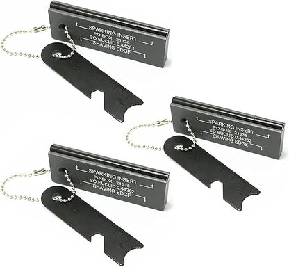 Fire Starter, Magnesium Survival Flint Tool Emergency Survival Kits Waterproof Firestarter for Camping/Hiking/Emergency - 3Pack