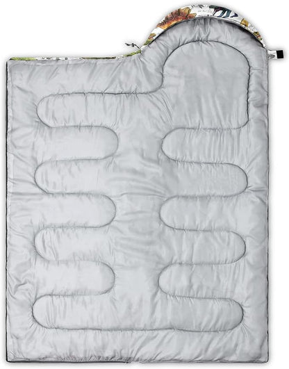 QOOMO Animals Camping Sleeping Bags,3 Season Warm & Cool Weather,Lightweight,Waterproof Sleeping Bags for Adults & Kids,Traveling,and Outdoors,Camping Gear Equipment