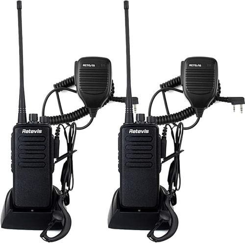 Retevis RT1 Long Range Walkie Talkies,High Power 2 Way Radio with 3000mAh Rechargeable,Emergency Alarm Walkie Talkie for Hunting(2 Pack)