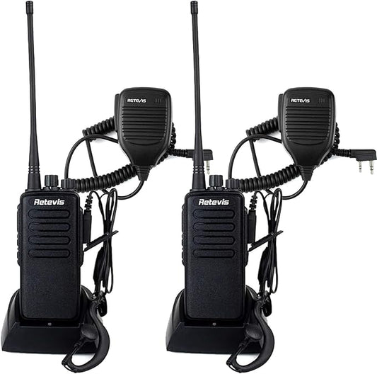 Retevis RT1 Long Range Walkie Talkies,High Power 2 Way Radio with 3000mAh Rechargeable,Emergency Alarm Walkie Talkie for Hunting(2 Pack)
