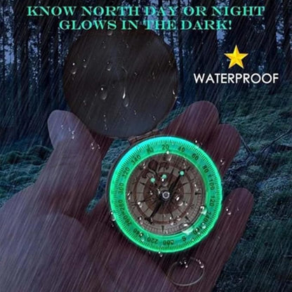 Luminous Compass Dad to Son Enjoy The Ride Camping Outdoor Activities Navigation Tool (a)