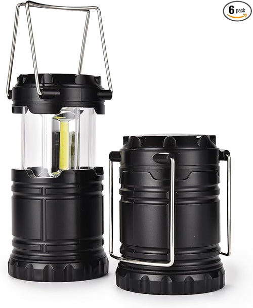 Lantern Collapsible Camping Light, Battery Operated Lanterns LED Super Bright for Power Outages Indoor Emergency Outdoor Camping Hiking Kit,6 Pack (COB-2)