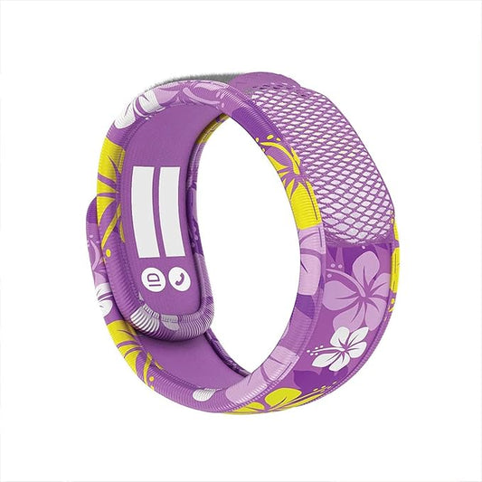 PARA'KITO Bug & Mosquito Bracelets for Kids | Mosquito Spray Alternative | Waterproof, Outdoor Insect Wristband w/Natural Essential Oils | Hiking, Trekking & Camping Accessories (Purple Hawaii)