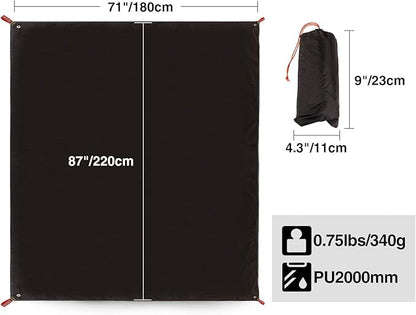 REDCAMP Ultralight Tent Footprint, PU 2000 Waterproof Camping Tent Tarp with Drawstring Carrying Bag, Waterproof Camping Tarp for Outdoor Hiking Camping