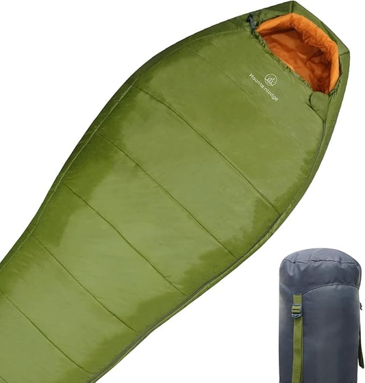 Mountainlodge 3-4 Seasons Shingle Sleeping Bag 15℉ with Inner Pocket for Adult,Perfect for Backpacking,Traveling and Hiking,Including Free Compression Stuff Sack.