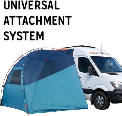 Kelty Highroads Overlanding Shelter - Universal Mount Car Camping Tent with Large Zippered Entry, Aluminum Frame, Adjustable Walls and Windows, UV Protection, Rainproof, Stuff Duffel Included, 2024