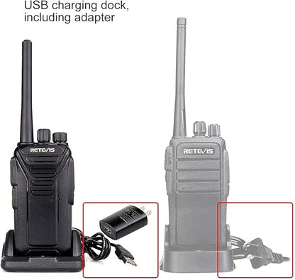 Retevis RT27 Walkie Talkies for Adults,2 Way Radios Rechargeable,VOX,Easy Operation,Durable,Two Way Radio for Family Hiking Camping Road Trip(2 Pack)
