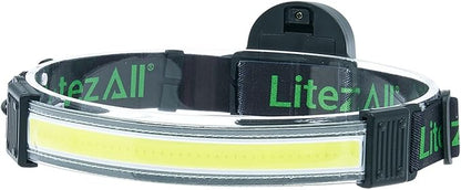 LitezAll Tactical LED Headlamp with Adjustable Headband, Flat Battery Powered Headlamp for Hiking, Camping, Emergency Use – Hands-Free Outdoor Light for Camping Lights & Lanterns Setups