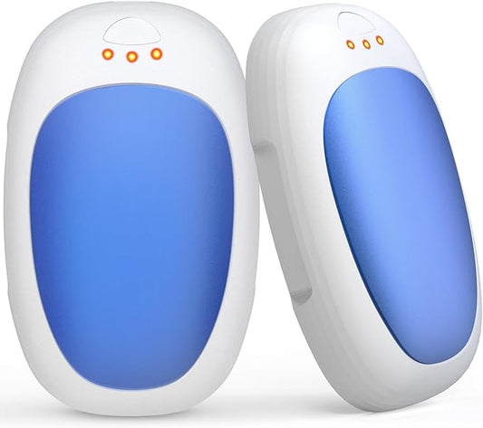 Hand Warmers Rechargeable 2 Pack, Electric Hand Warmer Reusable 4000mAh USB Portable Pocket Warmer, 10 Hrs Lasting Hand Heater for Camping Hiking Hunting Golf Ideal Warm Gift for Women Men