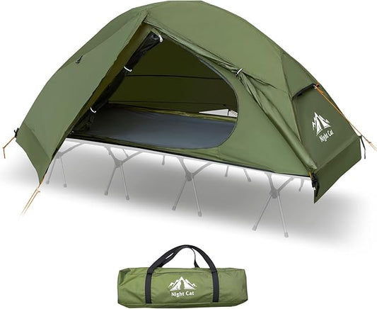 Night Cat 1-Person Camping Tent: Lightweight Waterproof Hiking Tent for Adult Cot Not Included