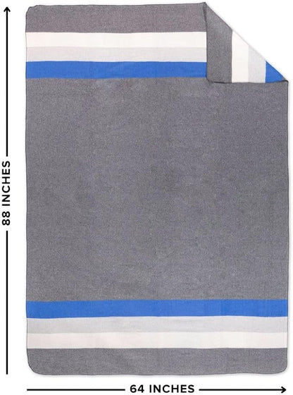 Arcturus Patterned Wool Blankets - 4.5lbs Warm, Heavy, Washable, Large | Great for Camping, Outdoors, Sporting Events, or Survival & Emergency Kits